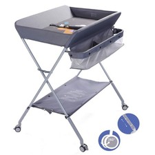 Changing Table Portable Folding Diaper Changing Station with Wheels, Adjustable