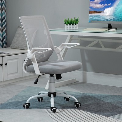 Mesh Home Office Stuhl Drehstuhl Computer Schreibtischstuhl mit Lordosenstütze, Grau