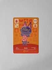 018 Bob Amiibo Card Series 1 Animal Crossi...