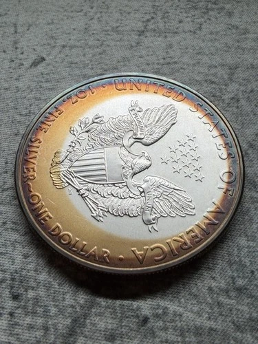 2008 $1 American Silver Eagle 1 oz Uncirculated Toned