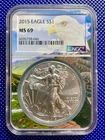 2015 * NGC * Silver Eagle S$1 * MS 69 * #6035758-046