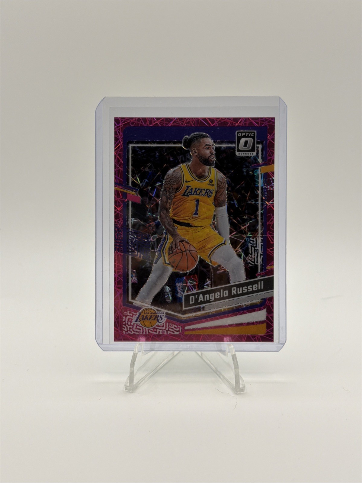 2023-24 Panini Donruss Optic D'Angelo Russell #18 Pink Velocity Prizm /79