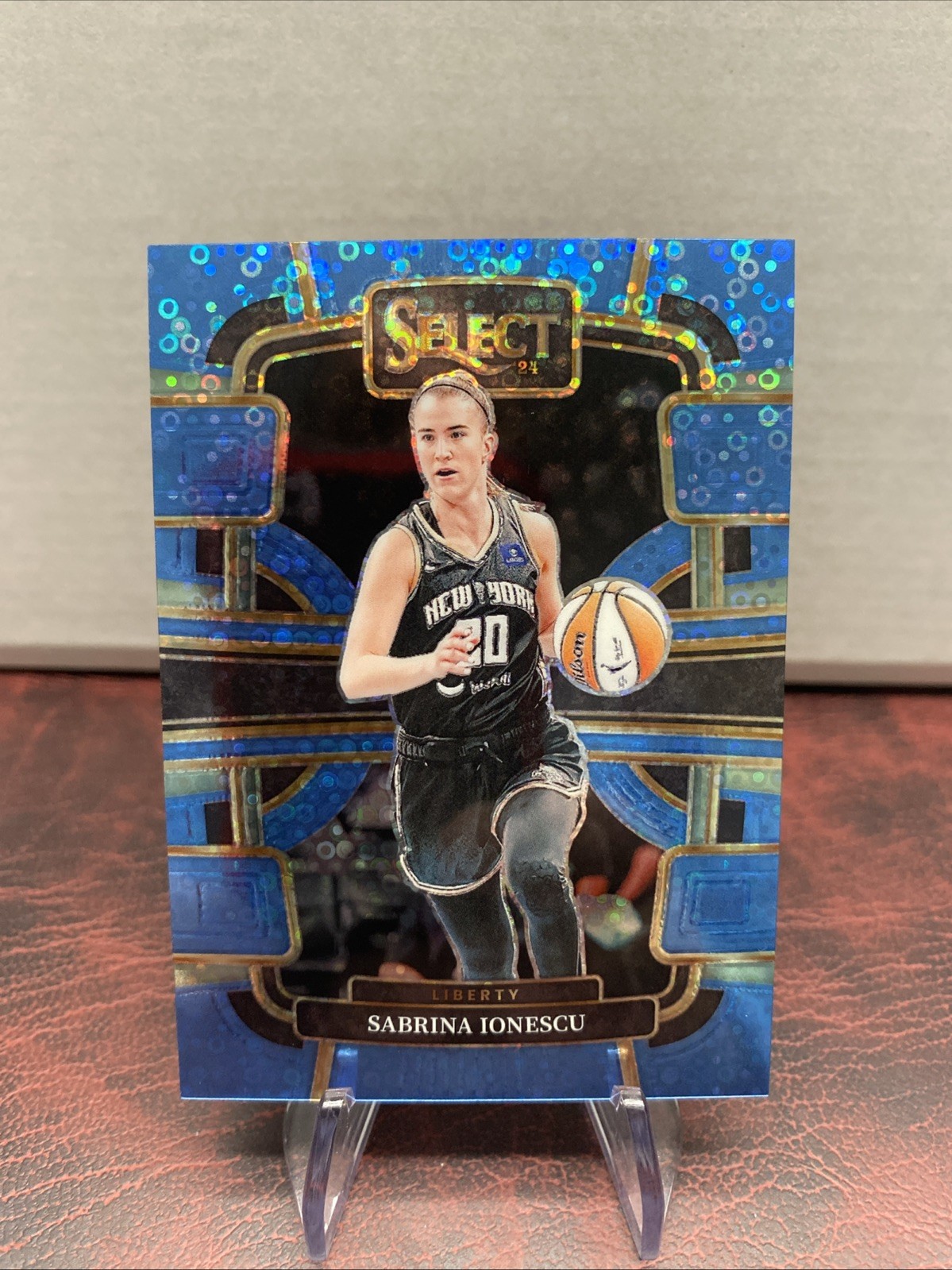 2024 Panini Select WNBA - Concourse Sabrina Ionescu #63 Light Blue Disco Liberty
