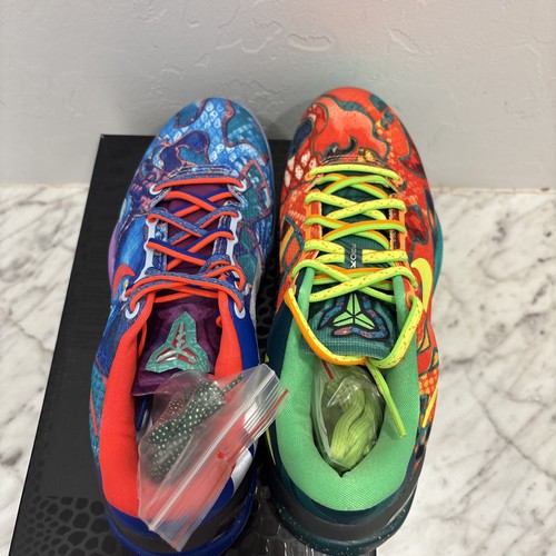 Size 8 - Nike Kobe 8 Premium What The Kobe Red Blue Green Rare - Picture 6 of 9