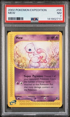 2002 POKEMON EXPEDITION #55 MEW PSA 7