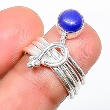 Lapis Lazuli Gemstone 925 Silver Plated Ring s.6.5 TR7508-307