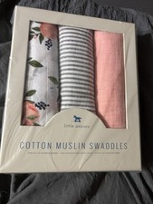 Little Unicorn Cotton Muslin Swaddles 3-Pack Baby Gift