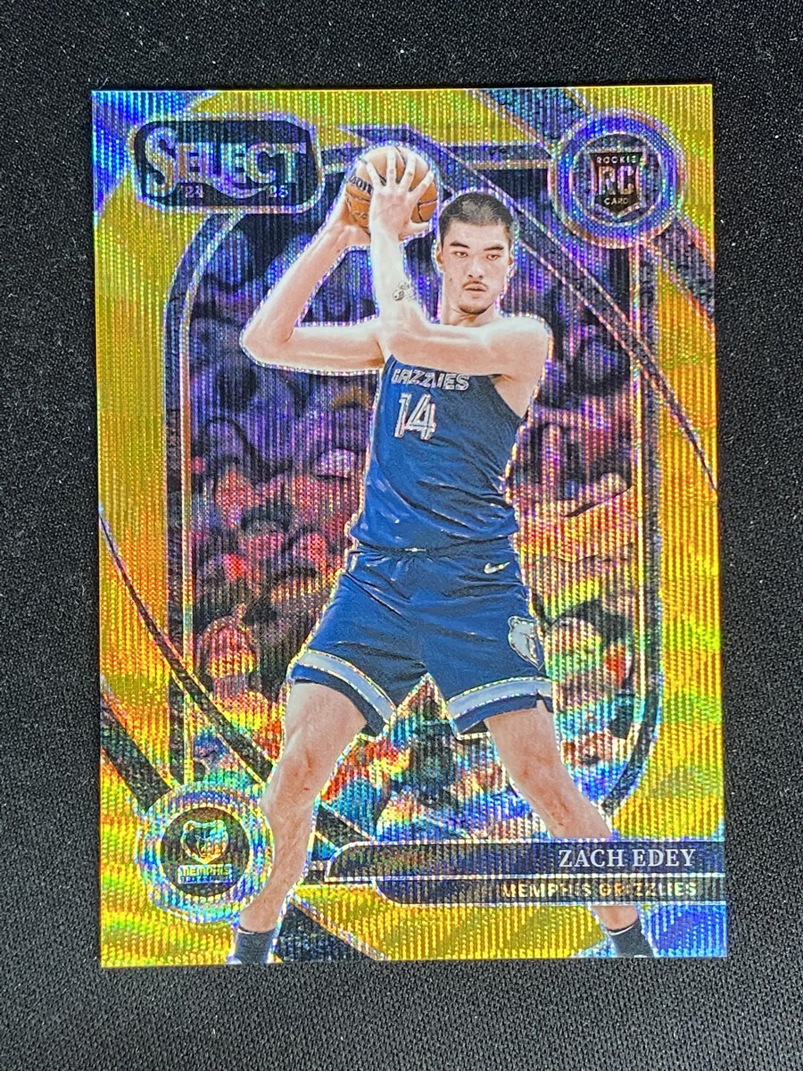 2024-25 Panini Select Zach Edey #280 Gold Wave Prizm RC Rookie Courtside /10