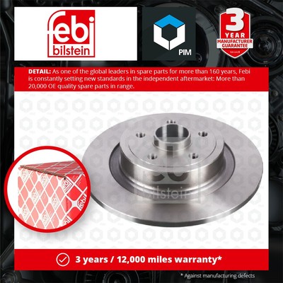 2x Brake Discs Pair Solid Rear 300mm 104506 Febi Set 8200736267 Quality New