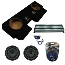 Kicker 43CVT104 10" CompVT CVT10 Subwoofer Dual Sub Box w/ Harmony Mono Amp