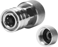 Garden Hose to Pressure Washer Adapter, 3/4” GHT 1/4” Quick Silver 