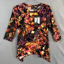 Attitudes by Renee Women's Printed Jacquard Diamond Back Tunic Size XXS NWT