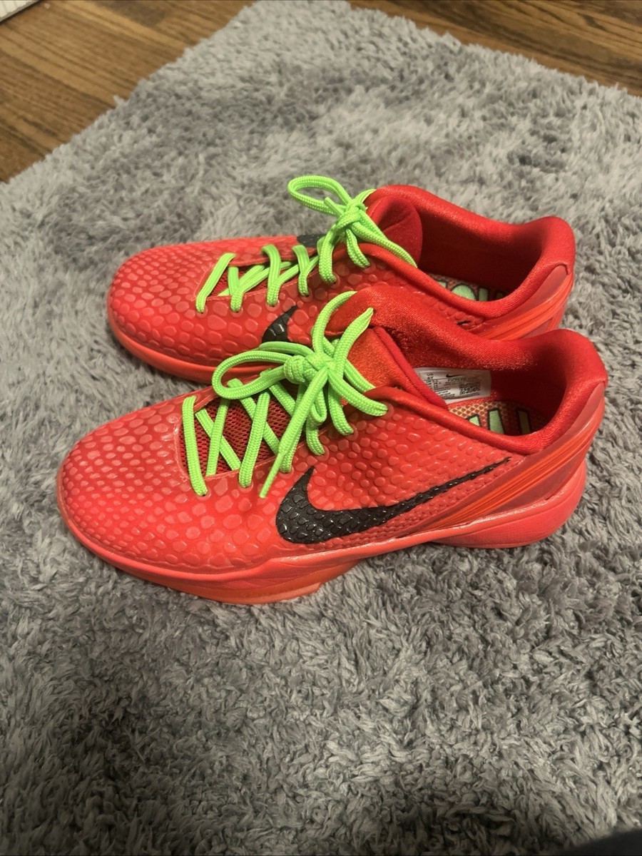 Nike Kobe 6 Protro Reverse Grinch Basketball Shoe GS Size 6Y