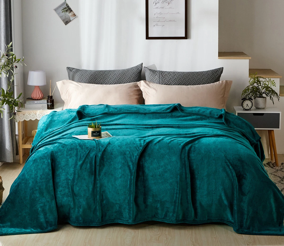 Super Soft Flannel Fleece Blanket Lightweight Bed Warm Blanket Queen/King  Size | eBay