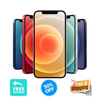 Apple iPhone 12 64GB 128GB Unlocked Verizon AT&T T-Mobile 12MP Camera Dual SIM