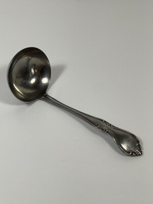 AMC CREON Gravy Ladle Stainless Steel 7'' Fan Tip Satin Handle Japan Flatware