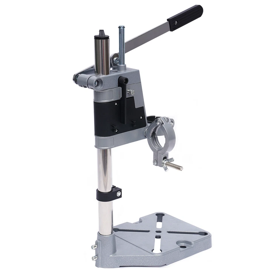 Portable Bench Clamp Drill Press Stand Adjustable Drilling Pedestal Holder Tool - Image 4 of 4