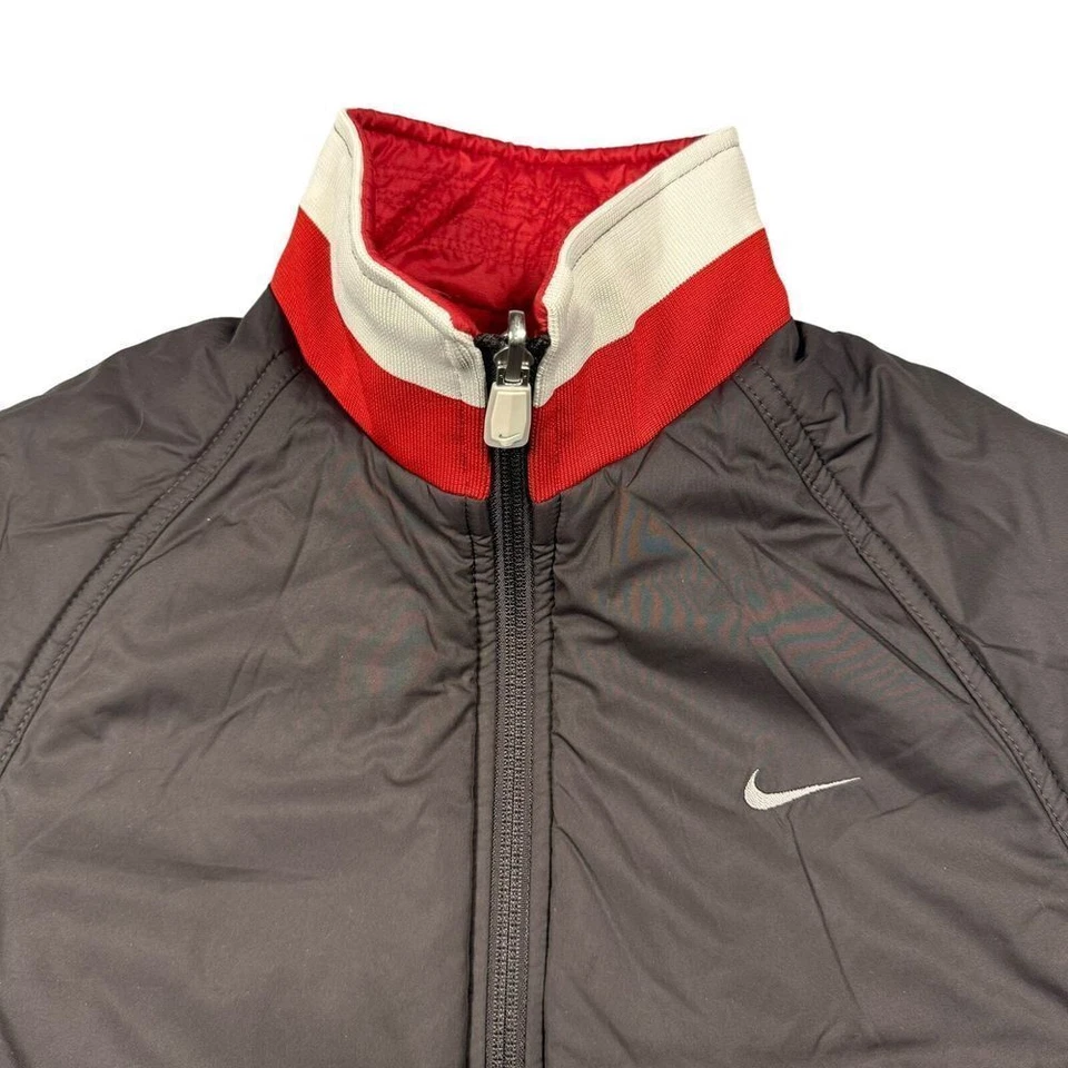 Chaqueta Nike Puffer Para Mujer Grande Reversible Cortavientos Cremallera Completa Golf Y2K Foto 3 de 4