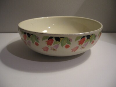 Vintage Hall Large Serving Bowl 'Crocus'  9'' Diameter USA VGC 