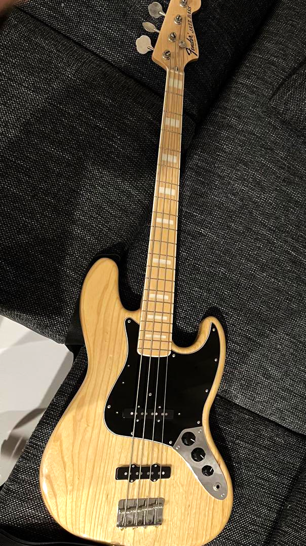 Fender MIJ Traditional 70s Jazz Bass Natural Block Inlay Used F/S  