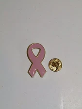 Breast Cancer Pink Ribbon Bike Motorcycle Hat Cap lapel Pin 