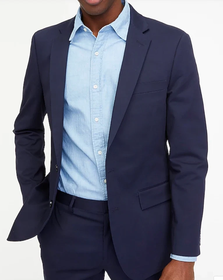 J.Crew Men's $298 Thompson Stretch Suit Jacket Stretch Chino Size 40R BA491 - Image 2 of 4