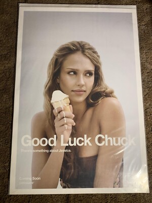 GOOD LUCK CHUCK ADV ORIG 27X40 ROLLED MOVIE POSTER JESSICA ALBA | eBay