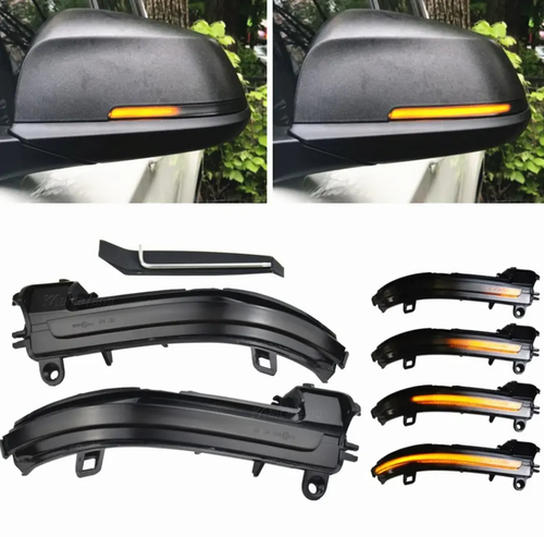 Smoked Dynamic Mirror Indicator Turn Signal Pair for BMW 2 Series F22 F23 14-17 - Picture 2 of 5