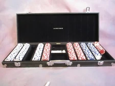 Sharper Image Tournament Class Poker Chip Set w/Dice and Carrying Case