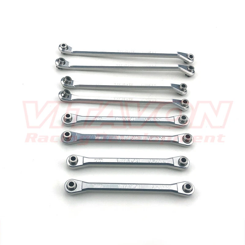 Vitavon CNC Aluminum 7075 Links Set for Axial UTB 18 Silver - Image 2 of 2