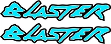Cyan Blaster Swingarm Number Plate Decals Stickers ATV YFM200 2 stroke Graphic