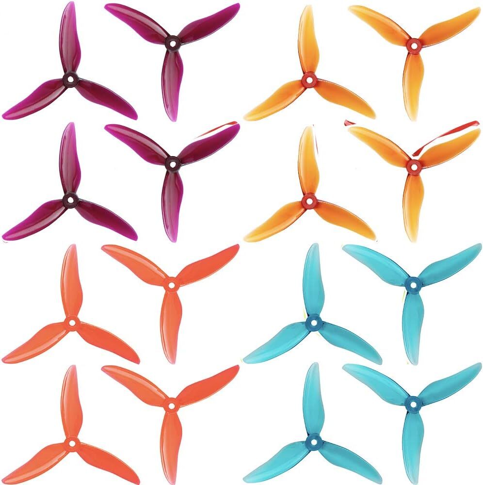 16pcs 3 Blade Props high Speed Propellers Popo 5inch 128mm CW CCW for Racing