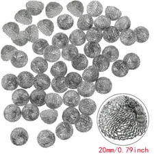 50pcs 20mm 0.79inch Tobacco Pipe Screen Filter Metal Ball Smoking Accessories