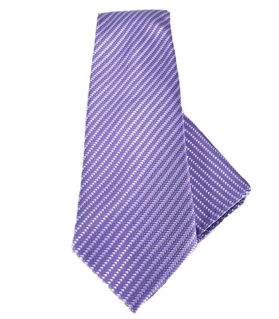 Rucci Chillino Italy Men's Tie Hanky Set Lavender White Striped