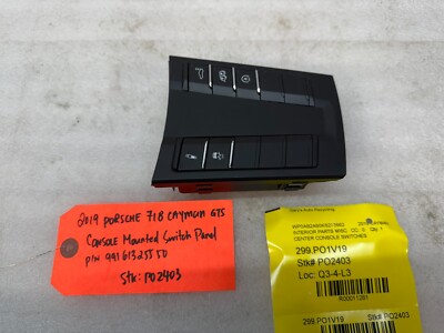 ポルシェ991.613.255.00 DML スポーツスイッチパネル 17 18 19 PORSCHE CAYMAN GTS 982 718 991 992 CENTER CONSOLE MOUNTED