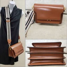 Marni Trunk  Bag Cognac Brown Shoulder Bag  New! 
