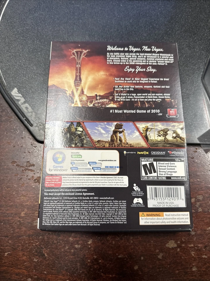 Fallout: New Vegas (Games for Windows PC DVD-ROM, 2010) With Slip Cover. Rare - Image 2 of 4
