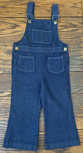 Vintage Healthtex Denim Overalls Permanent Press Toddler Kids size 3T - Picture 2 of 12