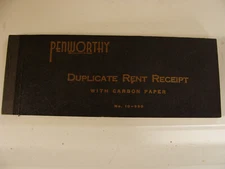 Vintage Money Receipts Record Book  Penworthy never used Duplicate w/ Carbon NOS