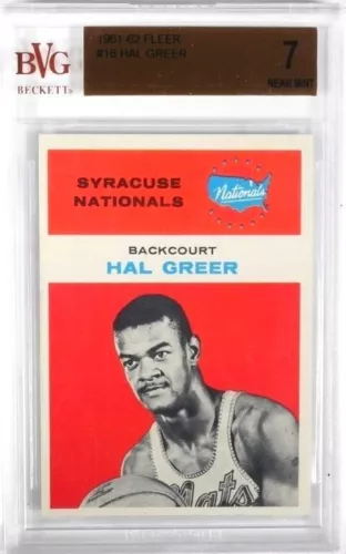 1961 Fleer Basketball #16 Hal Greer Philadelphia 76ers BVG 7 w/ 3 8’s
