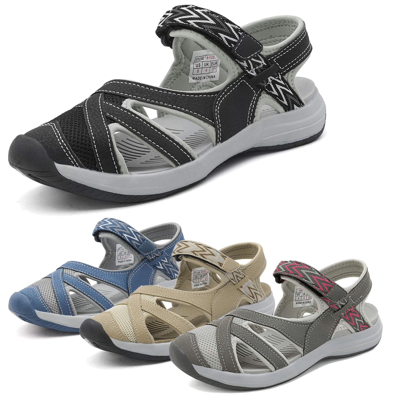 Women's Sport Athletic Sandals Outdoor Hiking Lightweight Sandals Shoes Size US