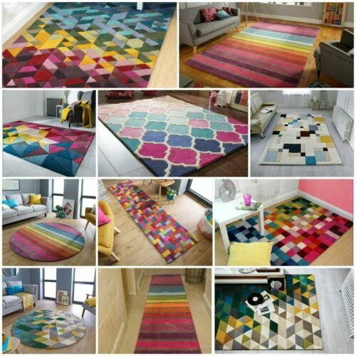 Wool Geometric Modern Hand-Tufted Rugs