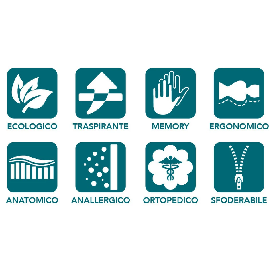 Materasso Matrimoniale Memory Foam per Mal di Schiena Fodera Lavabile Ortopedico - Immagine 4 di 4