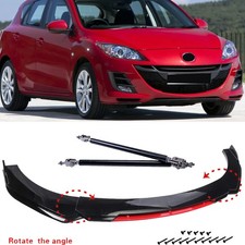 Blackred For Mazda 2 3 5 Cx3 Cx5 Front Bumper Lip Splitter Spoilerstrut Rods Blackred For Mazda 2 3 5 Cx3 Cx5 Front Bumper Lip Splitter Spoilerstrut Rods