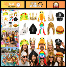 Funny Party Hats Bulk - Crazy Costume Hats for Adults, Photo Booth Props, Birthd