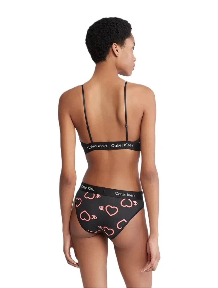 DOS (2) de Calvin Klein 1996 V-Day algodón elástico sin forro triángulo bralette nuevo con etiquetas Foto 4 de 4