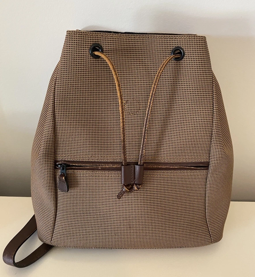 LL Bean Mochila Vintage Cuero Marrón Mochila Boho Viaje Hombres Mujeres Viaje Foto 4 de 4