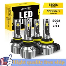 AUXITO 4PCS H11+H8+9005 LED Headlamp Bulbs CANBUS Fog Light Bulbs CANBUS 80000LM