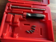 Snap-on Ratcheting Screwdriver Set with Case, Bits & Extension Bars Rare Red USA