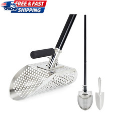 Sand Scoop for Metal Detecting, Metal Detector Scoop with Long Fiberglass Handle